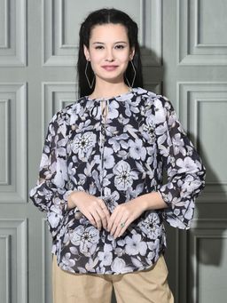 FFU - Women Navy Blue Regular Fit Casual Top