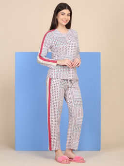 Sweet Dreams - Women Multi-Color Printed T-shirt and Pyjama