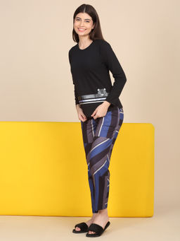 Sweet Dreams - Women Black Printed T-shirt and Pyjama