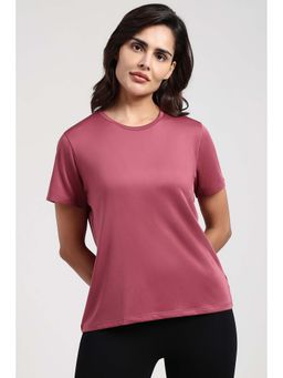Van Heusen - Burgundy Microfibre Half Sleeves Pull On T-Shirt