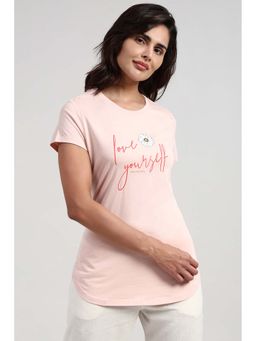 Van Heusen - Beige Cotton Half Sleeves Pull On T-Shirt
