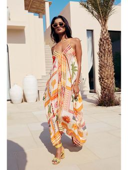 Essgee - Cream El Ojo Printed Maxi Dress