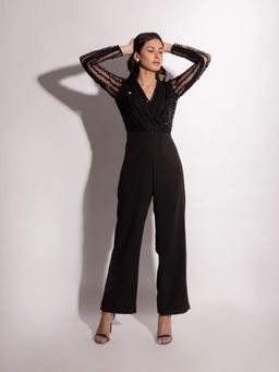 Label Iris - Black Sequin Jumpsuit