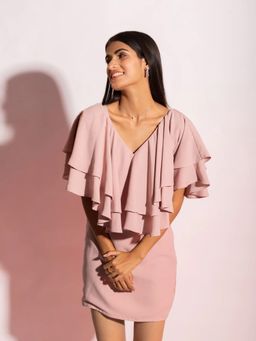Label Iris - Pink Ruffle Mini Dress