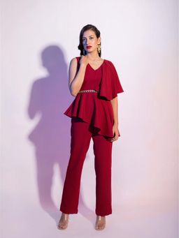 Label Iris - Maroon Co-Ord (Set of 2)