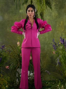 Label Iris - Fuchsia Pink Feather Co-Ord (Set of 2)
