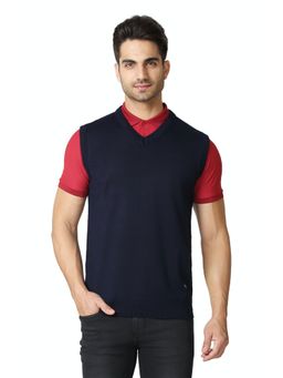 Van Heusen - Athleisure Men V-Neck & Sleeveless Sweater - Navy