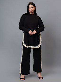 GAIIA - Black Knitted Plus Size Co-Ord Set
