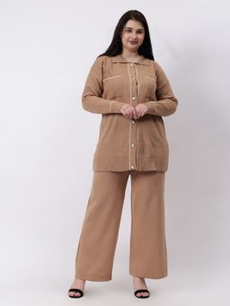 GAIIA - Brown Oversize Pocket Co-Ord Set