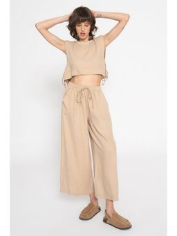 GAIIA - Beige Two Piece Linen Co-Ord Set