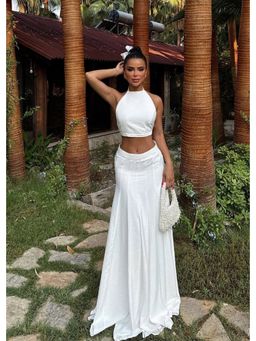 GAIIA - White Solid Co-Ord-Set