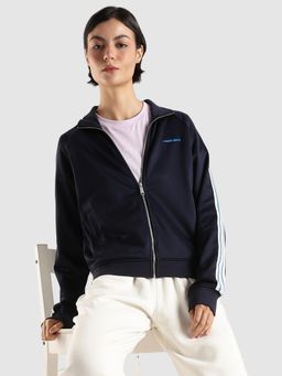 Calvin Klein - Navy Blue Collar Neck Full Sleeves Windcheater