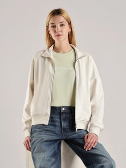 Calvin Klein - Beige Collar Neck Full Sleeves Light Jacket