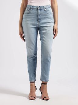 Calvin Klein - Light-Wash Mom Fit Mid Rise Jeans