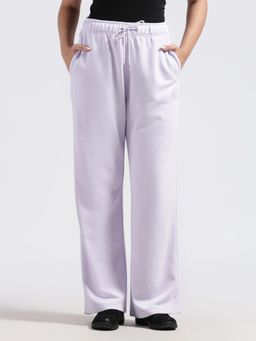Calvin Klein - Loose Fit Solid Mid Rise Purple Track Pant