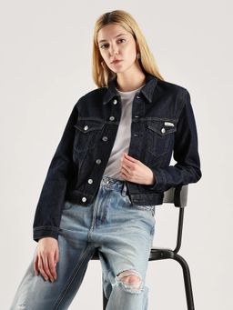 Calvin Klein - Navy Blue Collar Neck Full Sleeves Denim