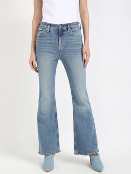 Calvin Klein - Mid-Wash Flared Fit Mid Rise Jeans