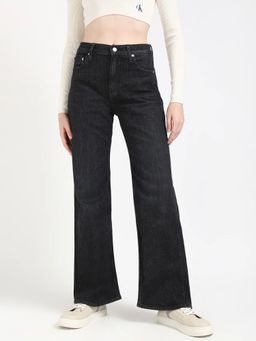 Calvin Klein - Cotton Wide Leg Fit Mid Rise Jeans