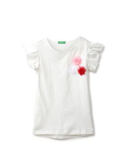 United Colors of Benetton - Girls White Solid Tops