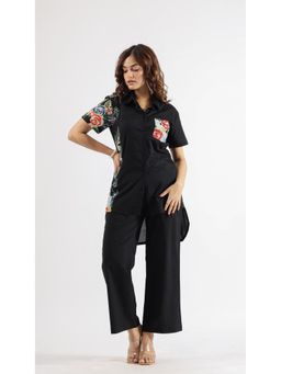 Gahan - Womens Black Printed Stylish & Comfortable Co-Ord Set