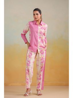 Gahan - Womens Pink Floral Stylish & Comfortable Co-Ord Set