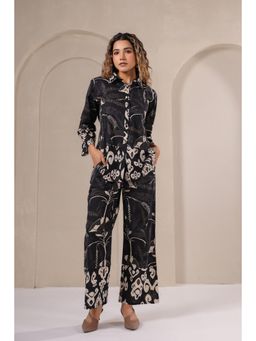 Gahan - Womens Black Printed Stylish & Comfortable Co-Ord Set