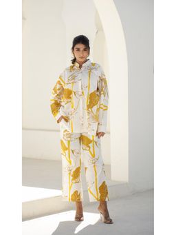 Gahan - Womens Yellow Printed Stylish & Comfortable Co-Ord Set