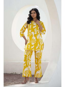 Gahan - Womens Yellow Printed Stylish & Comfortable Co-Ord Set