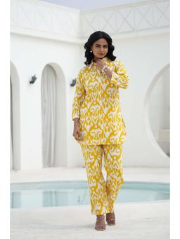 Gahan - Womens Yellow Printed Stylish & Comfortable Co-Ord Set
