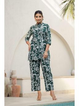 Gahan - Womens Green Printed Stylish & Comfortable Co-Ord Set