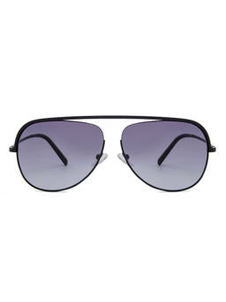 Vincent Chase - by Lenskart Black Metal Sunglasses