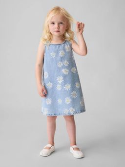 GAP - Girl's Floral Print Round Neck A-Line Dress