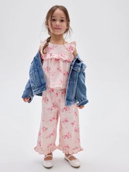 GAP - Girl's Floral Print Mid Waist Trouser