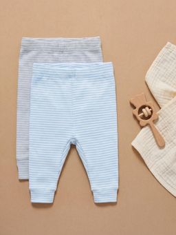 Oh My Bebe - Baby Organic Cotton Stripe Joggers (Pack of 2)