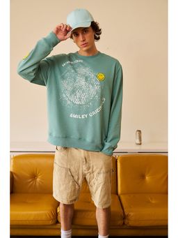 Bonkers Corner - Smiley Originals Chenille Patch Sleeves Men Sweatshirt