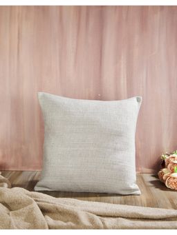 Fabindia - Grey Akshaz Woven Cotton Silk Cushion Cover (40x40)