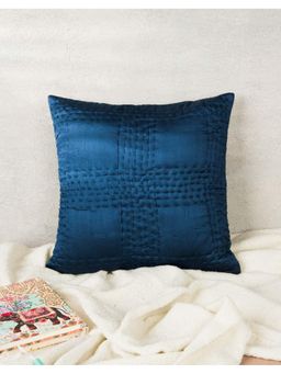 Fabindia - Blue Quilting Viscose Cushion Cover (40x40)