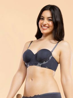 Enamor - Luxe Lace Detachable Straps Padded Wired High Coverage Balconette Bra F143