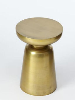 Angie Homes - Round Gold Metal Noora Side Table