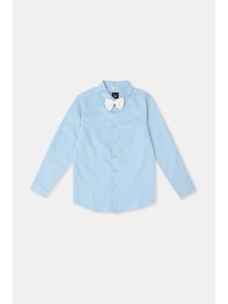 Allen Solly - Boys Light Blue Solid Party Shirt