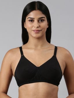 BLOSSOM - Cotton T-Shirt Bra Black