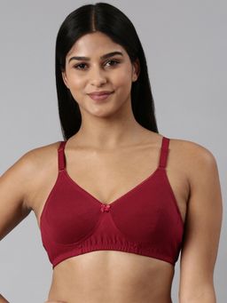 BLOSSOM - Cotton T-Shirt Bra Maroon