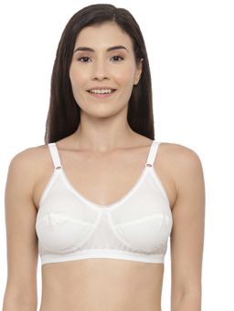 BLOSSOM - Single Layered Cotton Everyday Plus Size Bra White