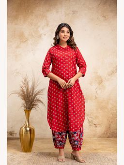 Anurang - Women Ethnic Printed Pure Cotton Kurta With Salwar