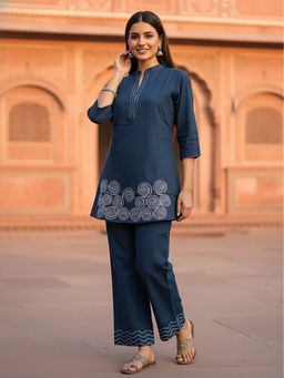 FASHOR - Thread Work Embroidered Straight Fit Co-Ord Set