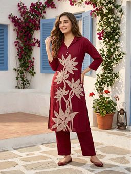 FASHOR - Floral Printed A-Line Co-Ord Set