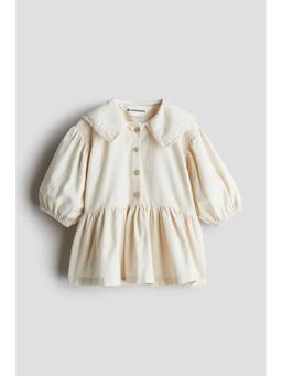 H&M - Girls Beige Corduroy Cotton Dress