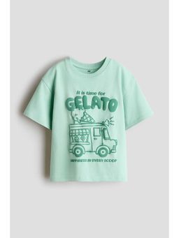 H&M - Boys Green Printed T-Shirt