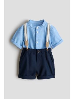 H&M - Boys Blue 2-Piece Set With Braces