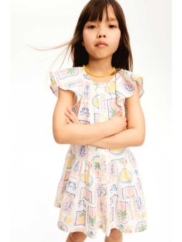 H&M - Girls White Tiered Seersucker Dress